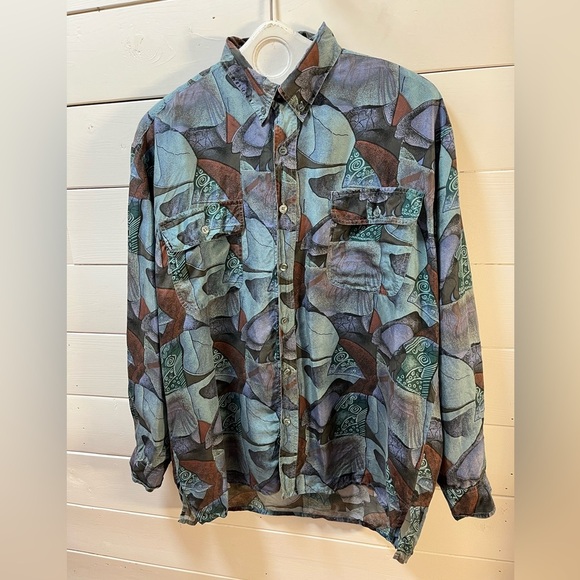 TRADIZIONI Vintage Silk Shirt M (Unisex) - Picture 3 of 7